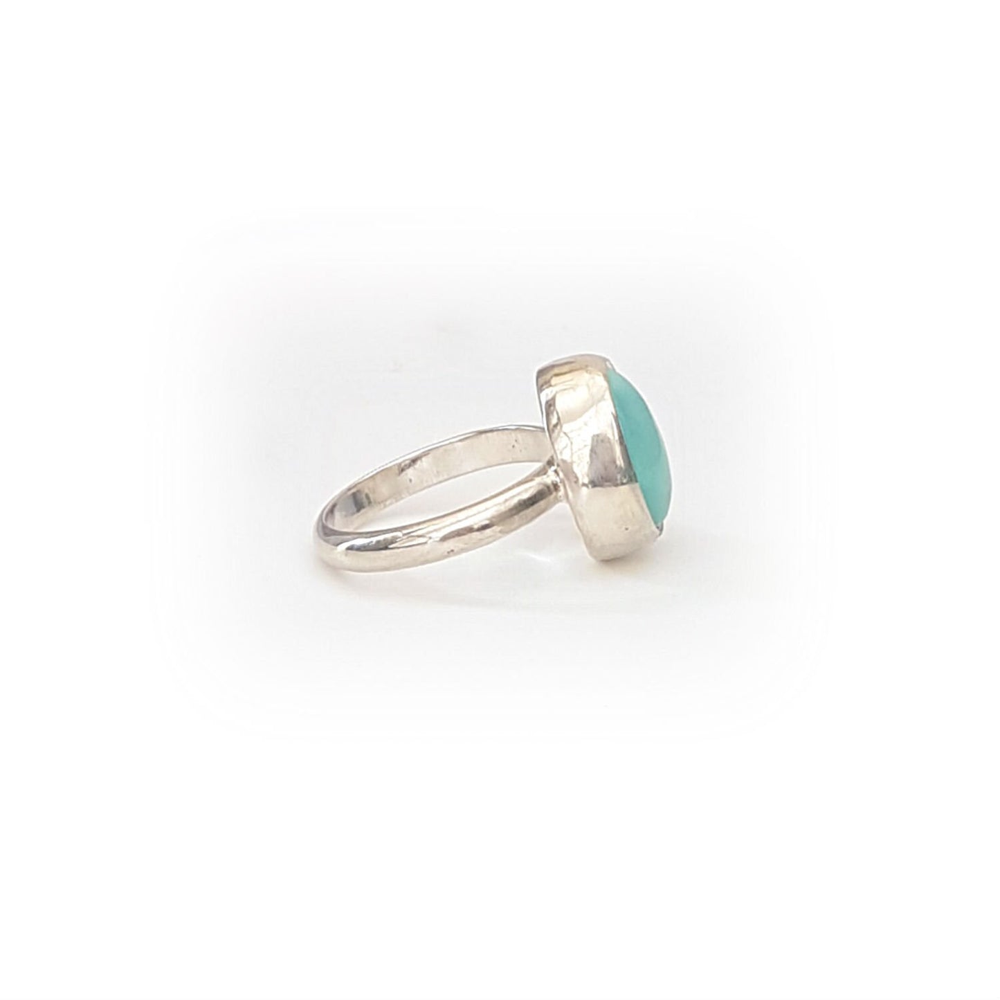 Pilot Mountain Turquoise & Sterling Silver Ring - size 7 or N 1/2