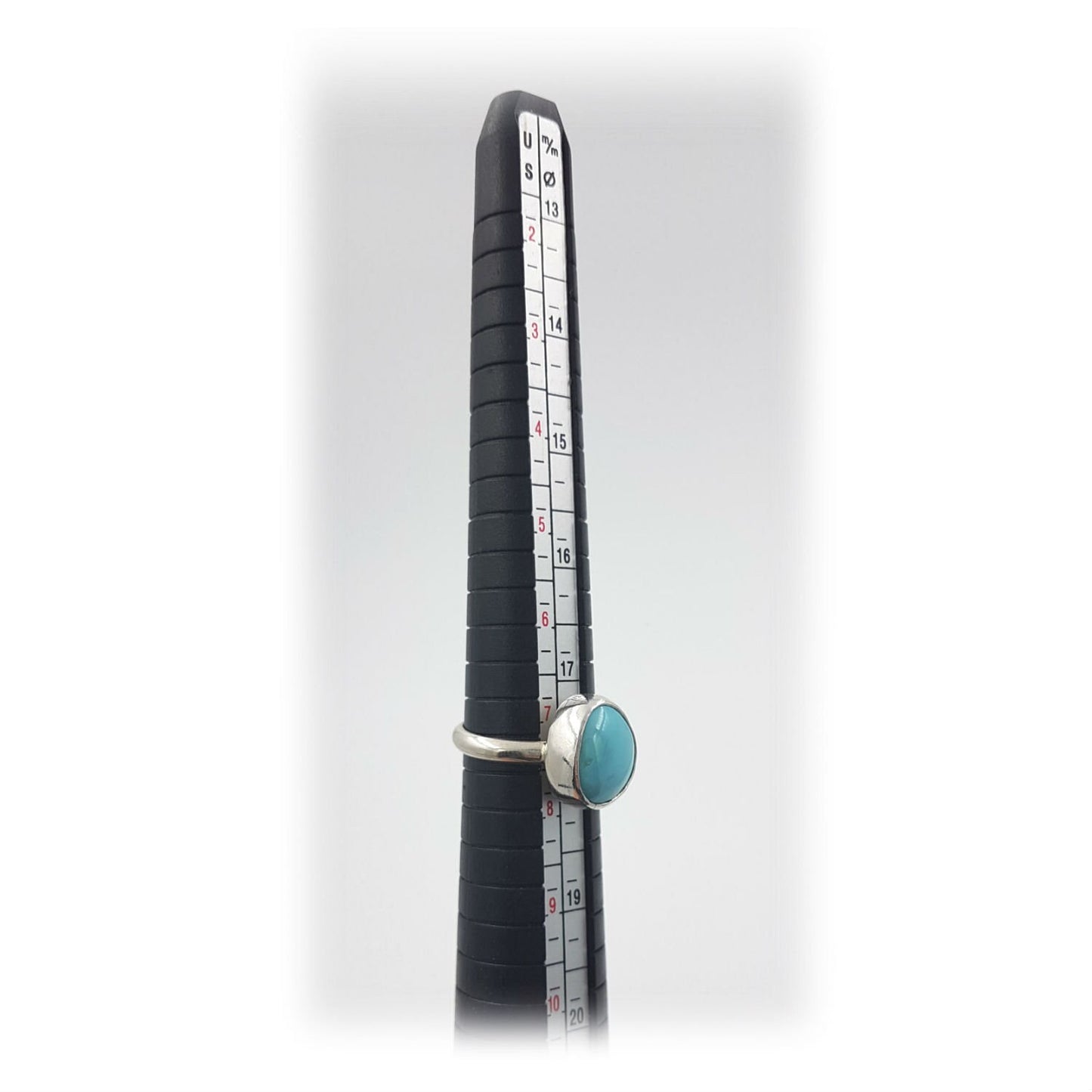 Pilot Mountain Turquoise & Sterling Silver Ring - size 7.25 or O - O 1/2