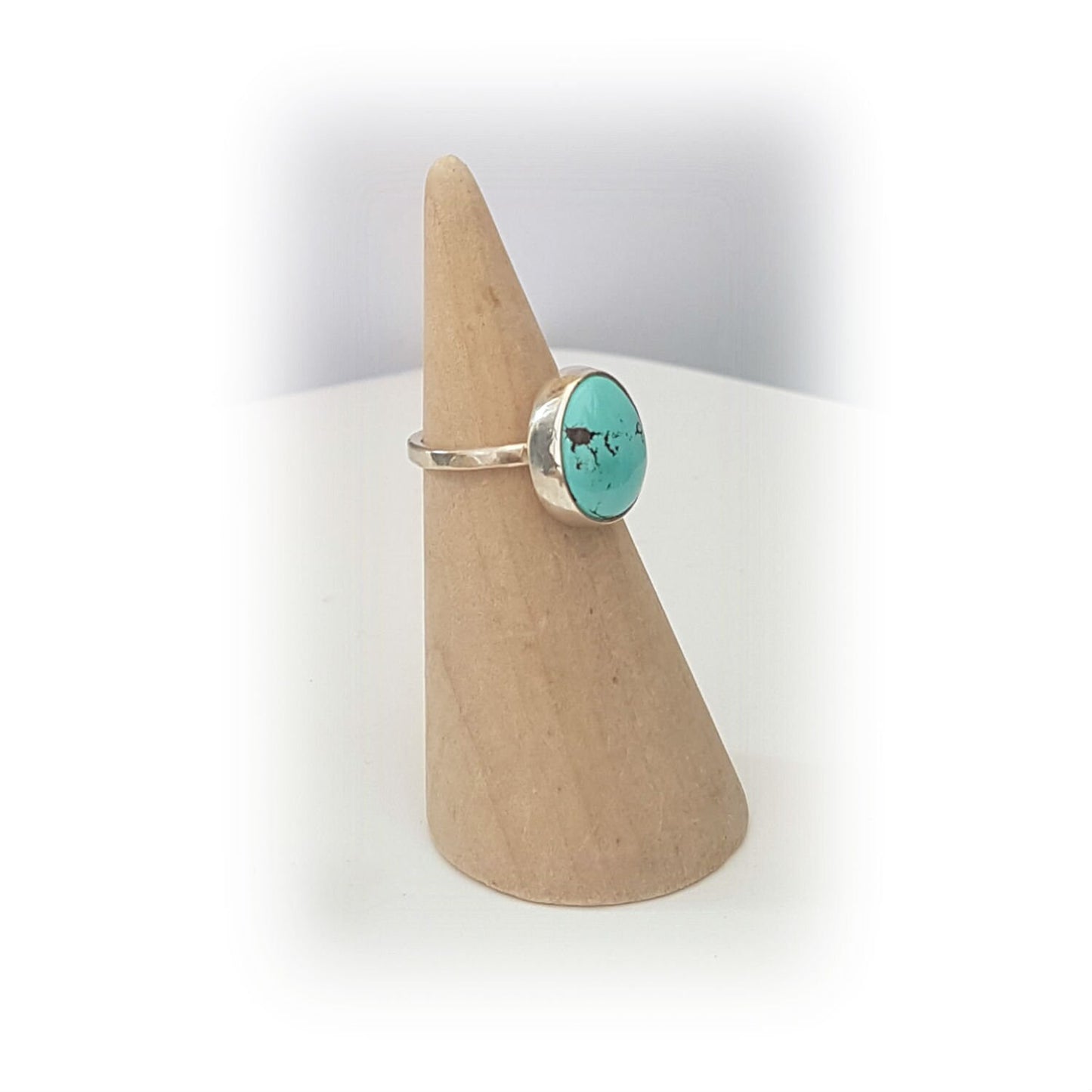 Pilot Mountain Turquoise & Sterling Silver Ring - size 5.5 or K 1/2