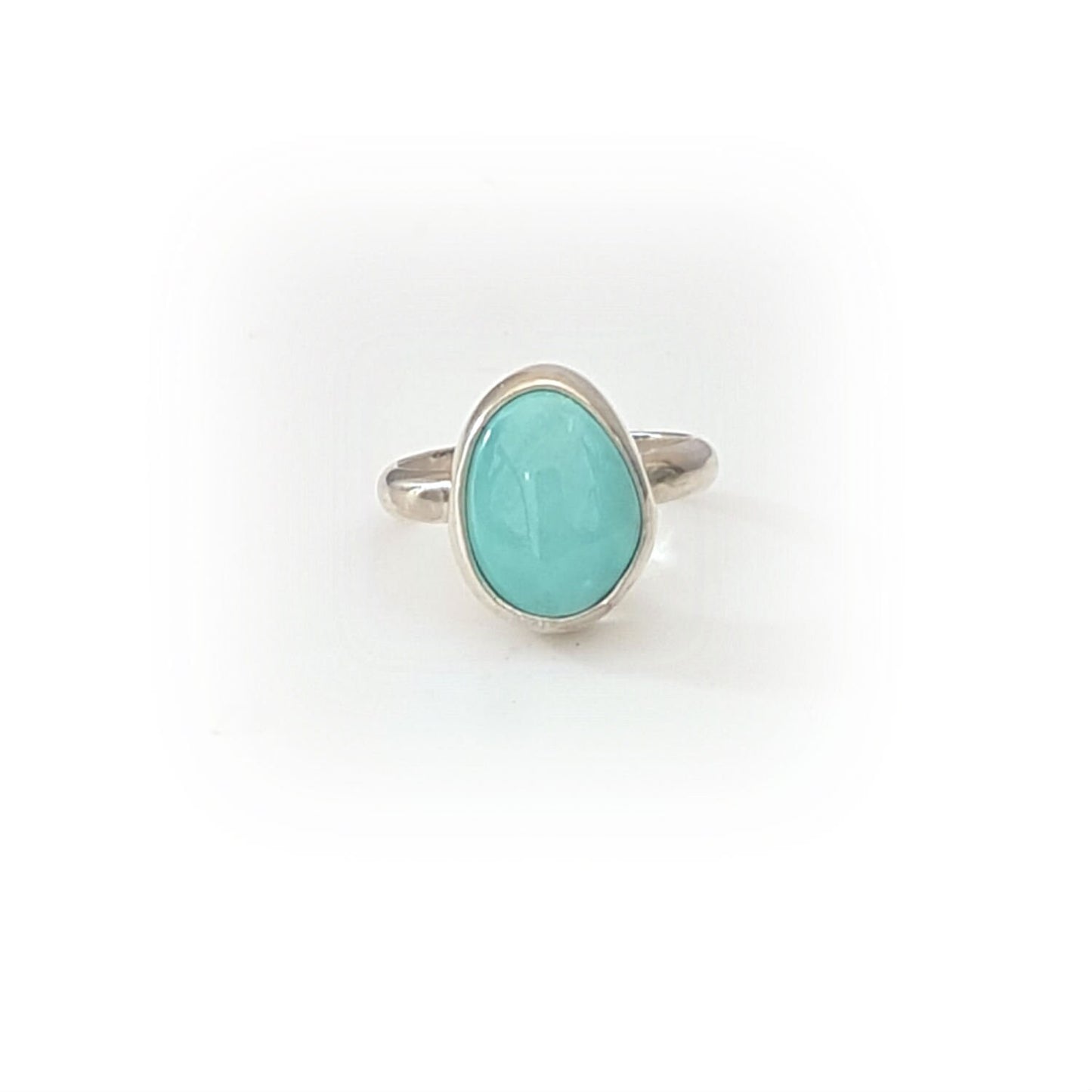 Pilot Mountain Turquoise & Sterling Silver Ring - size 7 or N 1/2