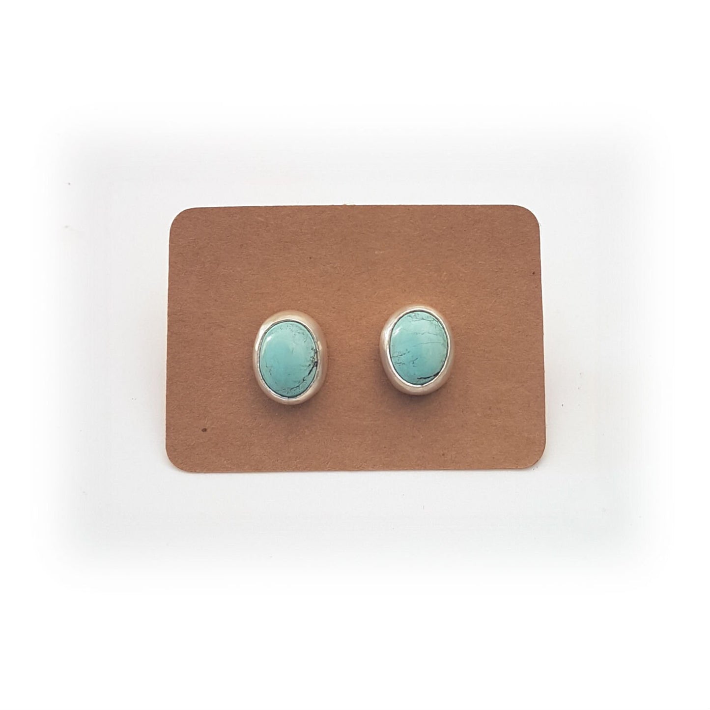 Skylake Turquoise & Sterling Silver Stud Earrings