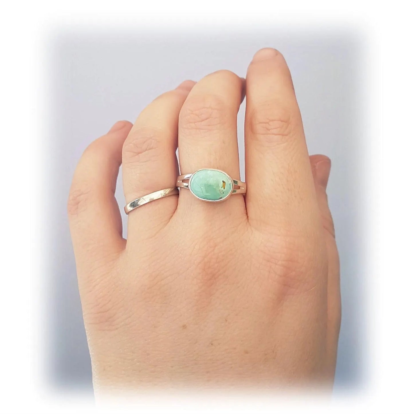 Dry Creek Turquoise & Sterling Silver Ring - size 11 or W