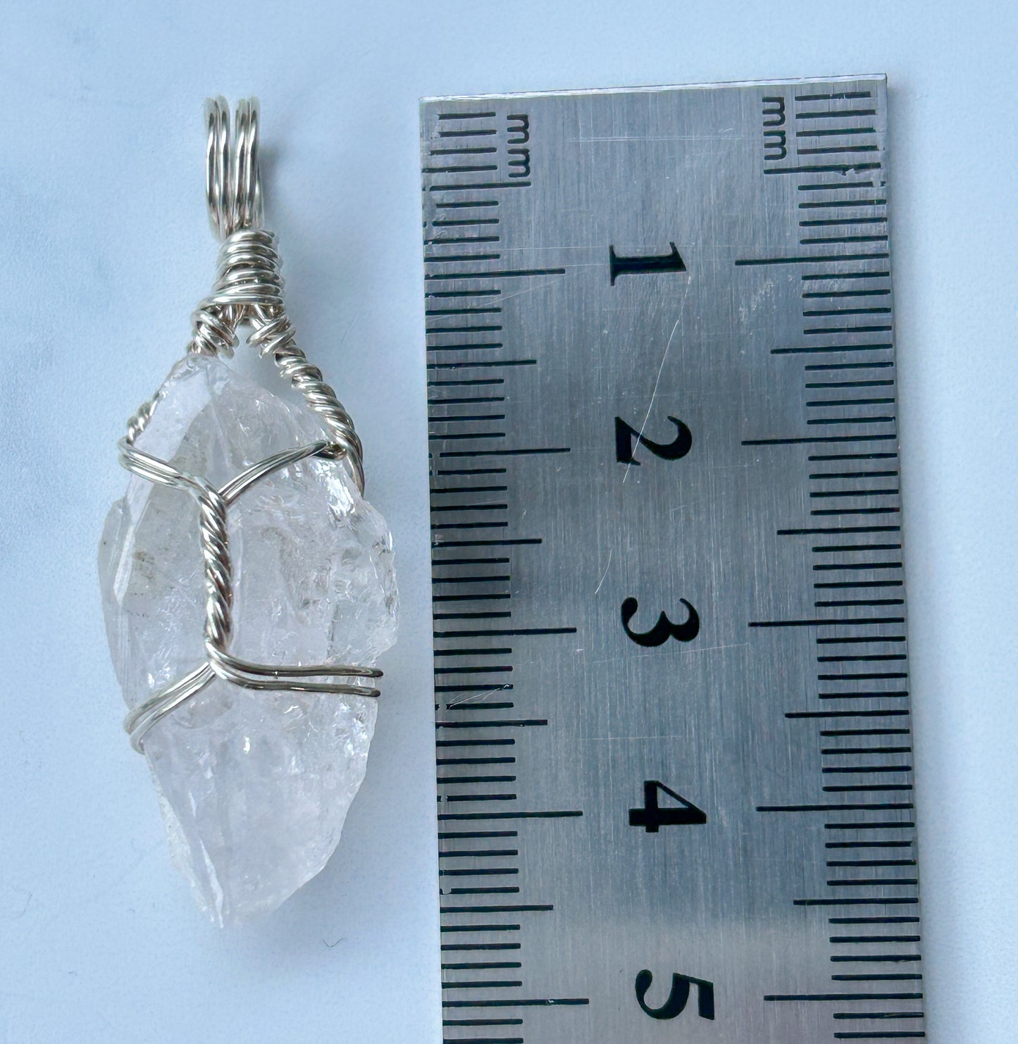 Danburite & Sterling Silver Crystal Necklace