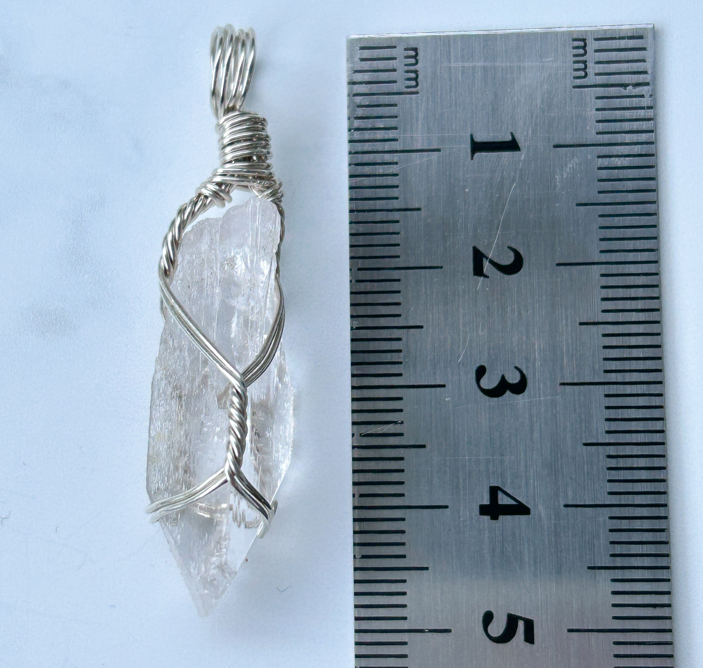Danburite & Sterling Silver Crystal Necklace