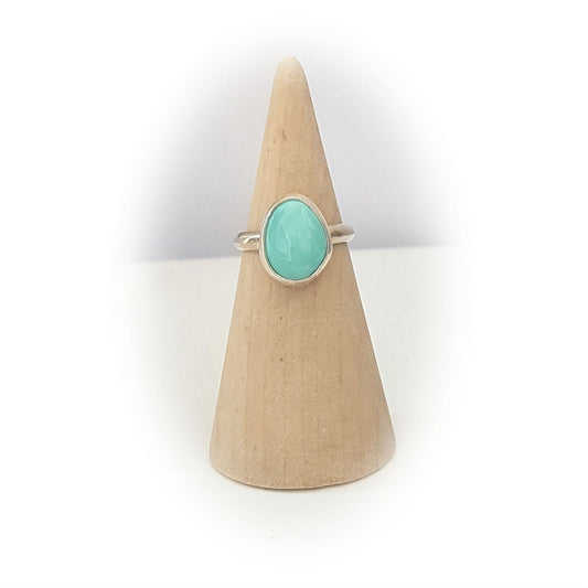 Pilot Mountain Turquoise & Sterling Silver Ring - size 7 or N 1/2