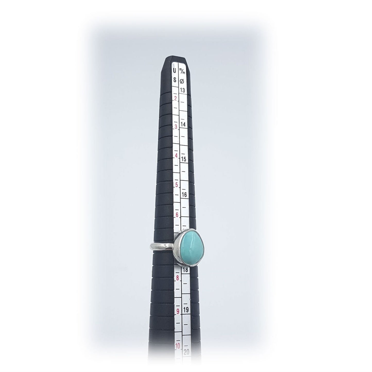 Pilot Mountain Turquoise & Sterling Silver Ring - size 7 or N 1/2