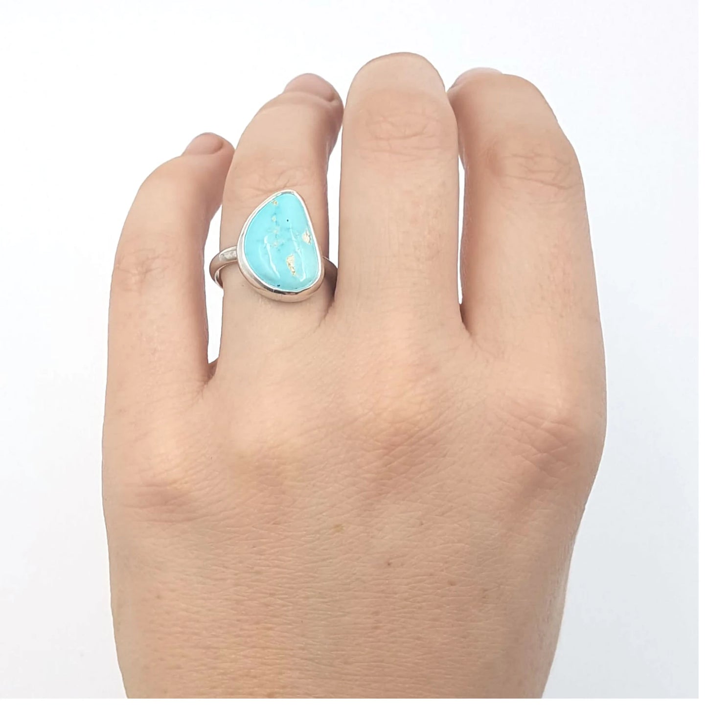 Royston Turquoise & Sterling Silver Ring - size 9.5 or T